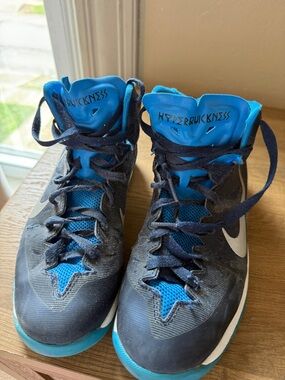 Nike Kids Blue  HyperQuickness High-Top Basketball Sneakers